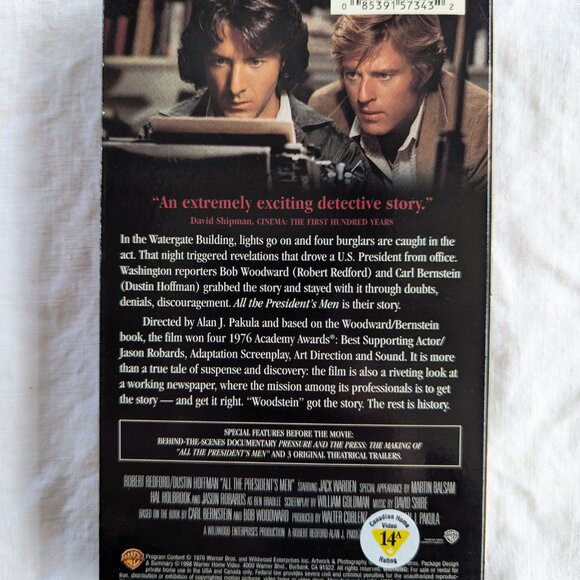 3/$15 All the President´s Men (1976) VHS Movie Robert Redford, Dustin Hoffman - Picture 4 of 5